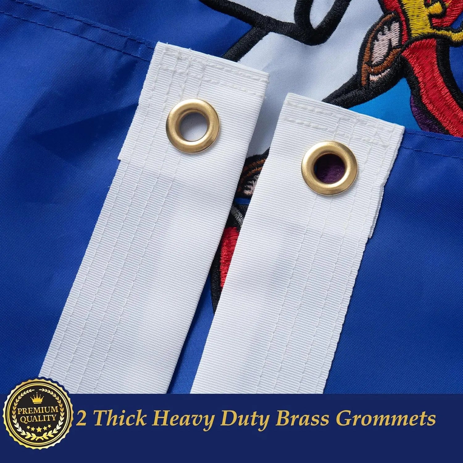 TOPFLAGS New York State Flag 4x6 Outdoor NY Flags Embroidered Flag Heavy Duty Sewn Stripes with 2 Brass Grommets USA TOP FLAGS, INC