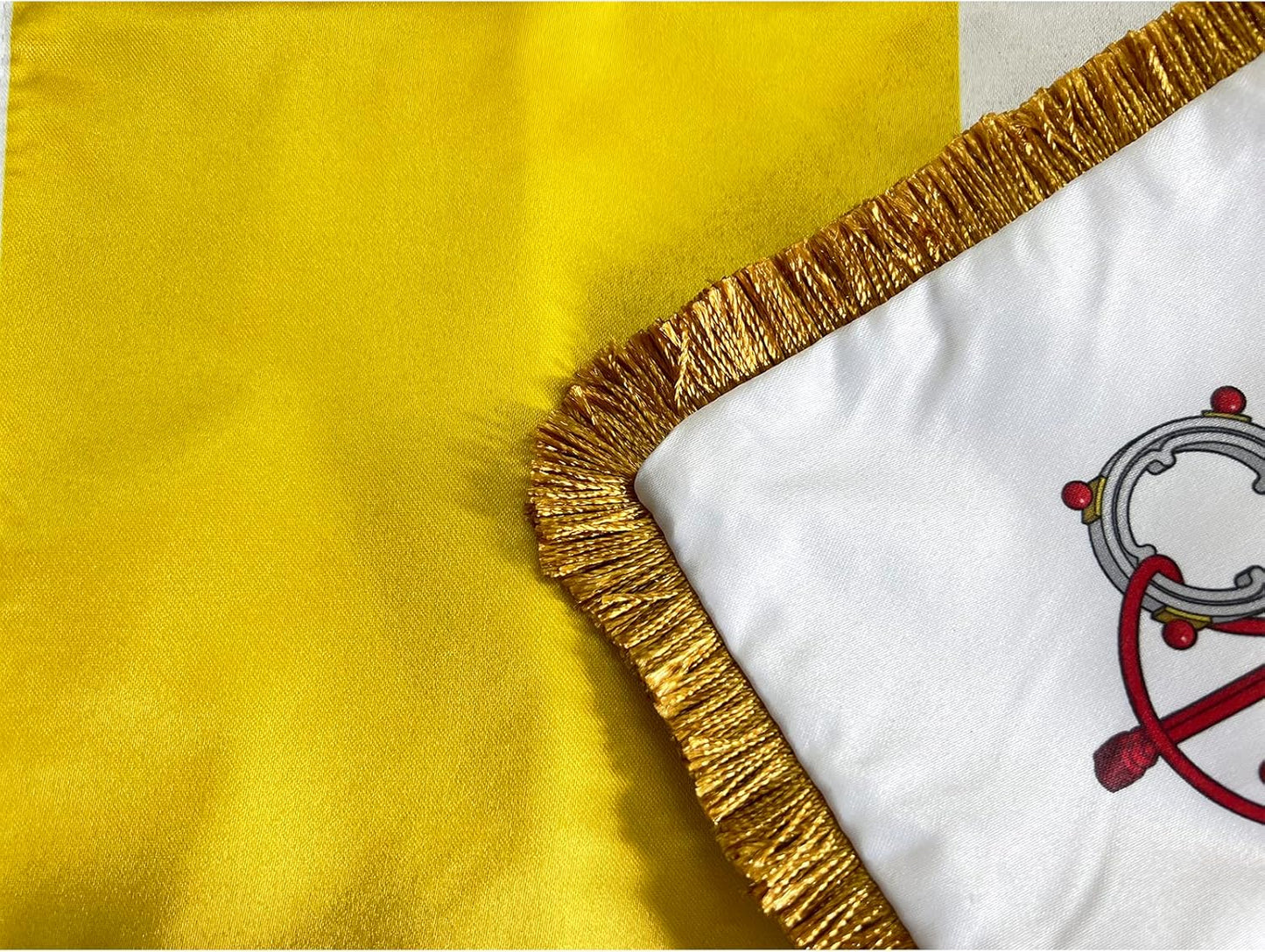 Vatican Table Flag 8x12 Inch, Vatican City Desk Flag, Office Table Flags, Double sided Sided Desk Flag with Pole