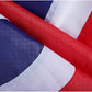 TOPFLAGS British Flag 5x8FT Union Jack UK United Kingdom Flag Embroidered Sewn Stripes Heavy Duty Outside Flags with 2 Thick Brass Grommets USA TOP FLAGS, INC