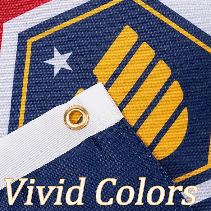FLAGWIN New Utah State Flag 12x18 Inch, Double Sided Heavy Duty 3-Ply Polyester - Small UT Boat Flag, Fade Proof Outdoor State of New Utah Marine Flags with 2 Brass Grommets (UT) USA TOP FLAGS, INC