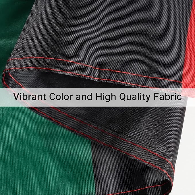 TOPFLAGS Afro Flag Pan African Afro-American Flags Outdoor 3 X 5 FT Brass Grommets for African Home Decor Outdoor Indoor USA TOP FLAGS, INC