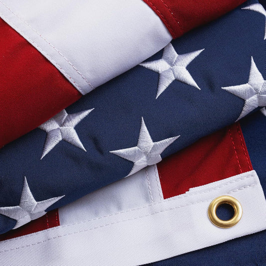 100% Cotton Flag American Flags 2.5x4 Ft New Cotton USA Flag Heavy Duty Outdoor Fade Resistant Embroidered Stars