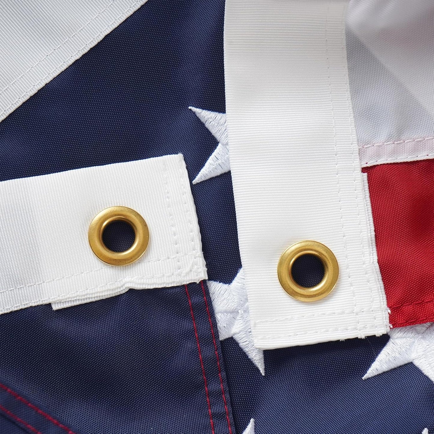 American Flag 6x10 Ft Made in USA TearProof Series for Outside, Heavy Duty Tough Spun Polyester All Weather US Flag for High Wind, Embroidered Stars Sewn Stripes and Brass Grommets