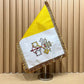 Vatican Table Flag 8x12 Inch, Vatican City Desk Flag, Office Table Flags, Double sided Sided Desk Flag with Pole