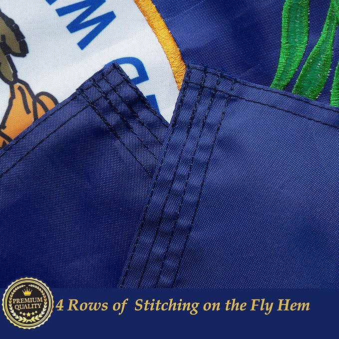 TOPFLAGS Kentucky Flag 4x6 Outdoor KY State Flags Embroidered Flag Double Side Heavy Duty Sewn Stripes with 2 Brass Grommets USA TOP FLAGS, INC