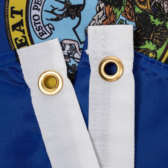 TOPFLAGS Idaho Flag 12x18 Inch Double Sided 3 Ply, Heavy Duty Nylon Small Idaho State Flag with Brass Grommets, Fade Proof Outdoor Marine Boat Flags (ID) USA TOP FLAGS, INC