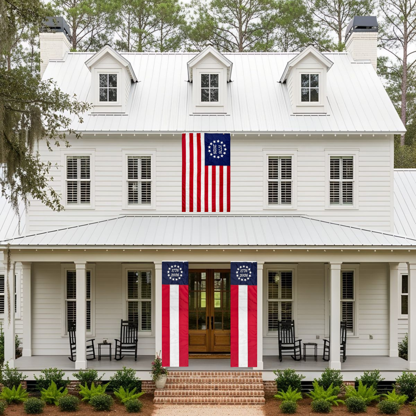 250 Patriotic Decor Kit (3pcs Pack) USA TOP FLAGS, INC