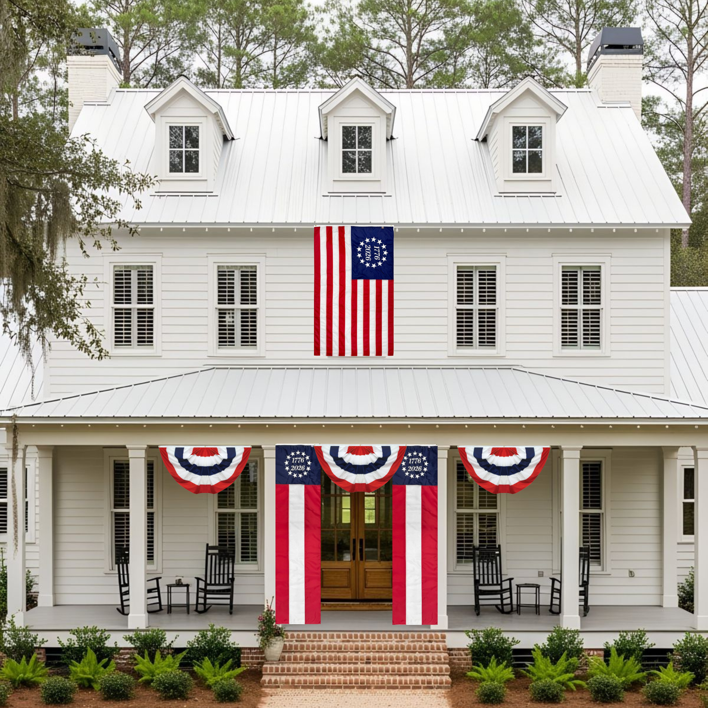 6 PACK: 250 Patriotic Decor Kit (6PCS) USA TOP FLAGS, INC