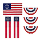 6 PACK: 250 Patriotic Decor Kit (6PCS) USA TOP FLAGS, INC