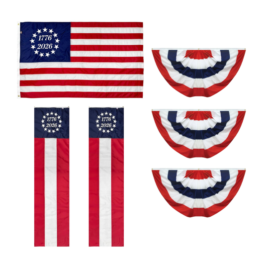 6 PACK: 250 Patriotic Decor Kit (6PCS) USA TOP FLAGS, INC