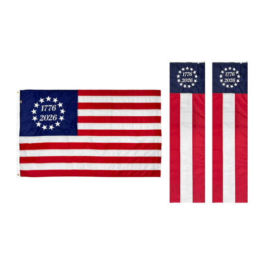 250 Patriotic Decor Kit (3pcs Pack) USA TOP FLAGS, INC