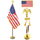 TOPFLAGS 8 Ft Presidential Deluxe Indoor USA Flag Pole Set USA TOP FLAGS, INC