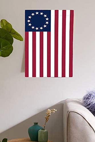 Pack of 2 Besty Ross American Garden Flag 12 x 18- Ross Flags 13 Stars Patriotic Double Sided USA Small for Yard Decor