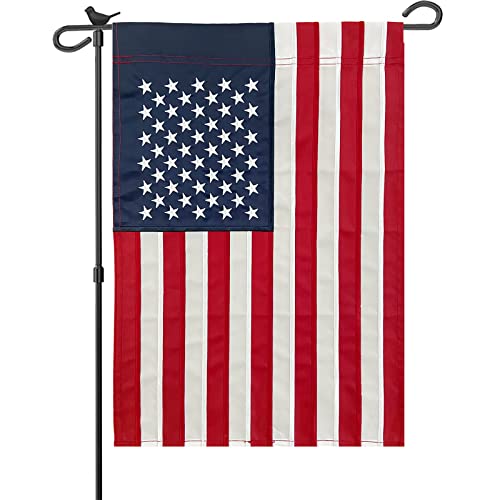 Pack of 2 Tea Stained Patriotic American Garden Flag- USA Independent Day 4th of July Double Sided Yard Outdoor Celebrate Decorative Flags Banner 12.5" x 18"