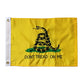 SYII Dont Tread On Me Gadsden Boat Flag 12x18 Inch Made in USA, Embroidery Yellow Coiled Rattle Snake with 2 Brass Grommet, Heavy Duty Nylon Outdoor Banner for All Weather