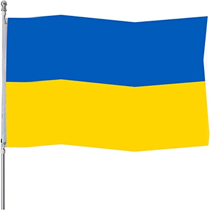 Pack of 10 Ukraine Flag 3x5 Outdoor - Ukrainian Flags National Polyester Double Stitched Vivid Color with 2 Brass Grommets (Ukrainian Flag 3x5)
