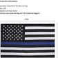 Thin Blue Line Flag 5x8 - Police American Blue Lives Matter Embroidered Stars Flags Banner - Gifts for Law Enforcement Officers (5x8 police flag)