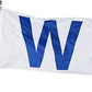 Chicago W Win Flag - 3x5 Feet Cub Win Combo Flags - Large Clubs Banner with 100% Super Polyester Material