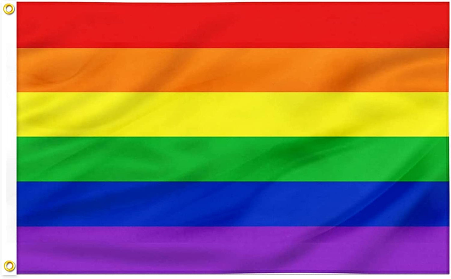 Progress Pride LGBT Flag 4x6 Ft, Rainbow Gay Lesbian Bisexual Transgender Community Flags, Vivid Color LGBTQ Resistant UV Outdoor Banner with 2 Brass Grommets
