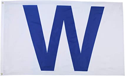 Chicago W Win Flag - 3x5 Feet Cub Win Combo Flags - Large Clubs Banner with 100% Super Polyester Material