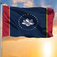 New Mississippi State Flags 3x5, Double Sided Mississippi Flag for Outdoor with 2 Brass Grommets, in God We Trust New Mississippi State Magnolia Flag for Outsides/Insides House Wall Decoration