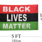 Pack of 2 Black Lives Matter Afro Flag 3x5 ft Outdoor Pan African Red Black Green Flags Banner with Grommets