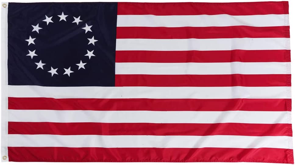 Pack of 2 Betsy Ross American US Flag 3x5 Outdoor- 13 Stars Colonies Primitive Vintage US USA Flags Banner Heavy Duty(Betsy Ross Flag)