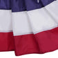 USA Pleated Fan Bunting Flag - 2x4ft American US Half Fan Embroidered Banner - Oxford Nylon Premium Quality Patriotic Stars & Stripes