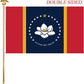 New Mississippi State Flags 3x5, Double Sided Mississippi Flag for Outdoor with 2 Brass Grommets, in God We Trust New Mississippi State Magnolia Flag for Outsides/Insides House Wall Decoration
