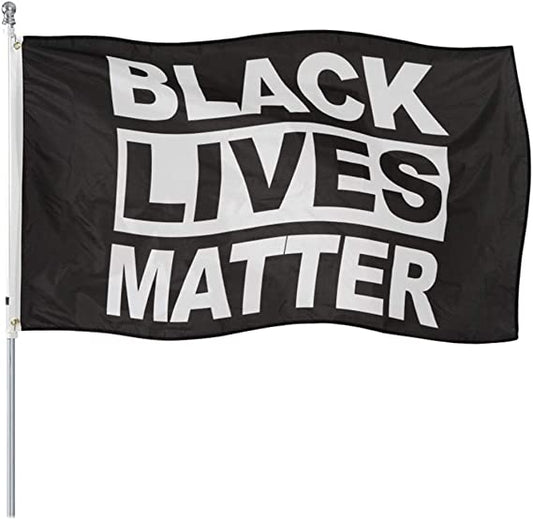 Pack of 2 Black Lives Matter Flag 3x5 Outdoor- 100% Durable Polyester Black Pride BLM Flag Banner with 2 Grommets