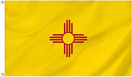 New Mexico Flag 3x5 ft, Double Sided 3 layers Polyester Mexico State Flags, Made in USA New Mexico Flags with 2 Brass Grommets(New Mexico)