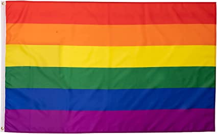 Pack of 2 Rainbow Gay Pride Flag, LGBT Lesbian 3×5Ft Banner, Stripe Outdoor Flags, Fade Resistant Durable Polyester with 2 Brass Grommets, Double Stitched for Home Room Wall Decoration Outside/Inside Use