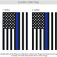 Thin Blue Line Police House Flag- American Double Sided Yard Flag Banner Patriotic Outdoor Lawn Decoration 28x40 Inch