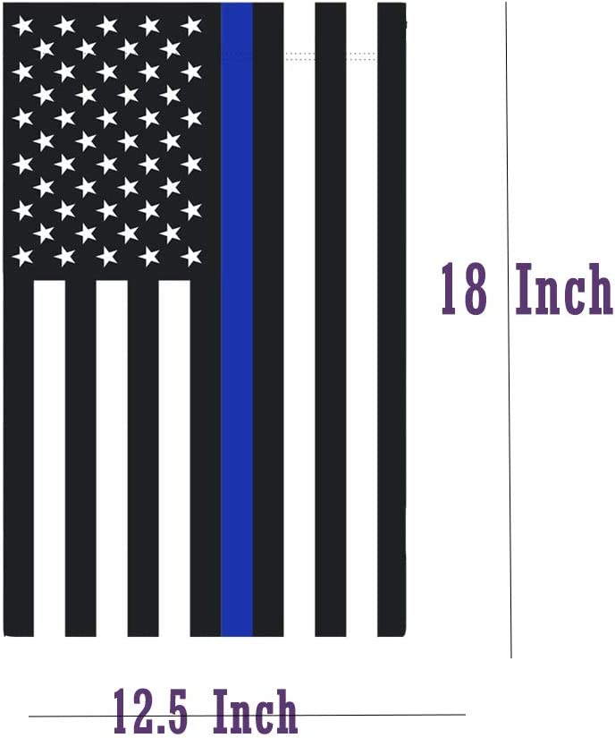 Blue Line Garden American Flag - 28 x 40 Inch Double Sided Police Yard Flags for Honoring Law Enforcement Officers (House Flag-28 x 40 Inch)