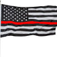 Pack of 2 Thin Red Line American Flag 3x5 Ft- Black White Red Stripes American Honoring Firefighter Flags Banner Durable Polyester