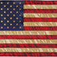 Pack of 2 USA Vintage Flag Tea Stained American Flag 3x5 Antiqued USA Flags for Outside with Brass Grommet for Room Wall Decoration Heavy Duty(3D Printed Star) (American Flag)