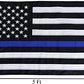 Thin Blue Line Flag 3x5 ft, American Police Flag for Outside with Embroidered Stars Made in USA, Back The Blue Flags, USA Blue Line Flag Banner with 2 Brass Grommets for Law Enforcement Officers