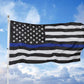 Pack of 10 Thin Blue Line American Flag - 3x5 Blue Stripe American Matter Police Flags - USA Honoring Law Enforcement Officers Banner Flags