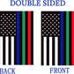 Pack of 2 Thin Blue Green Red American Flag Garden Flag 12 x 18 - Police Firefighter Military Yard Flags Patriotic Double Sided Small USA Flags for Yard