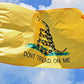 Pack of 10 Don't Tread On Me Flag Gadsden - Patriotic Flags 3x5 Outdoor Banner with 2 Brass Grommets (yellow)