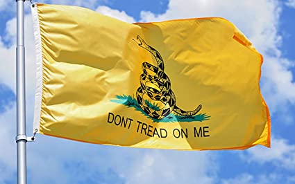 Pack of 10 Don't Tread On Me Flag Gadsden - Patriotic Flags 3x5 Outdoor Banner with 2 Brass Grommets (yellow)