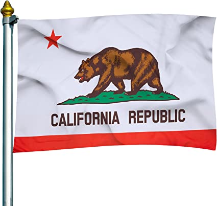 Pack of 2 California Flag 3x5 CA State Bear Flags Cali Durable Banner with Grommets for Outdoor Indoor