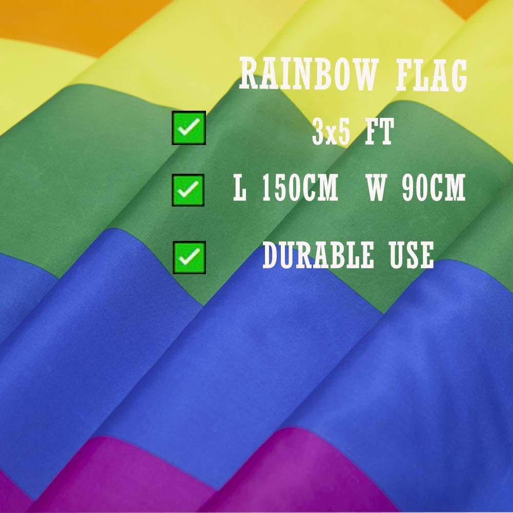 Pack of 2 Pride Flag Outdoor Progress Pride Flags 4x6 Gay Bisexual LGBTQ+ Rainbow Banner Fade-Resistant