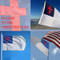 Christian Flag 3x5 ft, Heavy Duty Embroidered Christian Flags for Outdoors, Christianity Easter Day Cross Flag Jesus Flags with 2 Brass Grommets Church House Outsides Insides Decoration Made in USA
