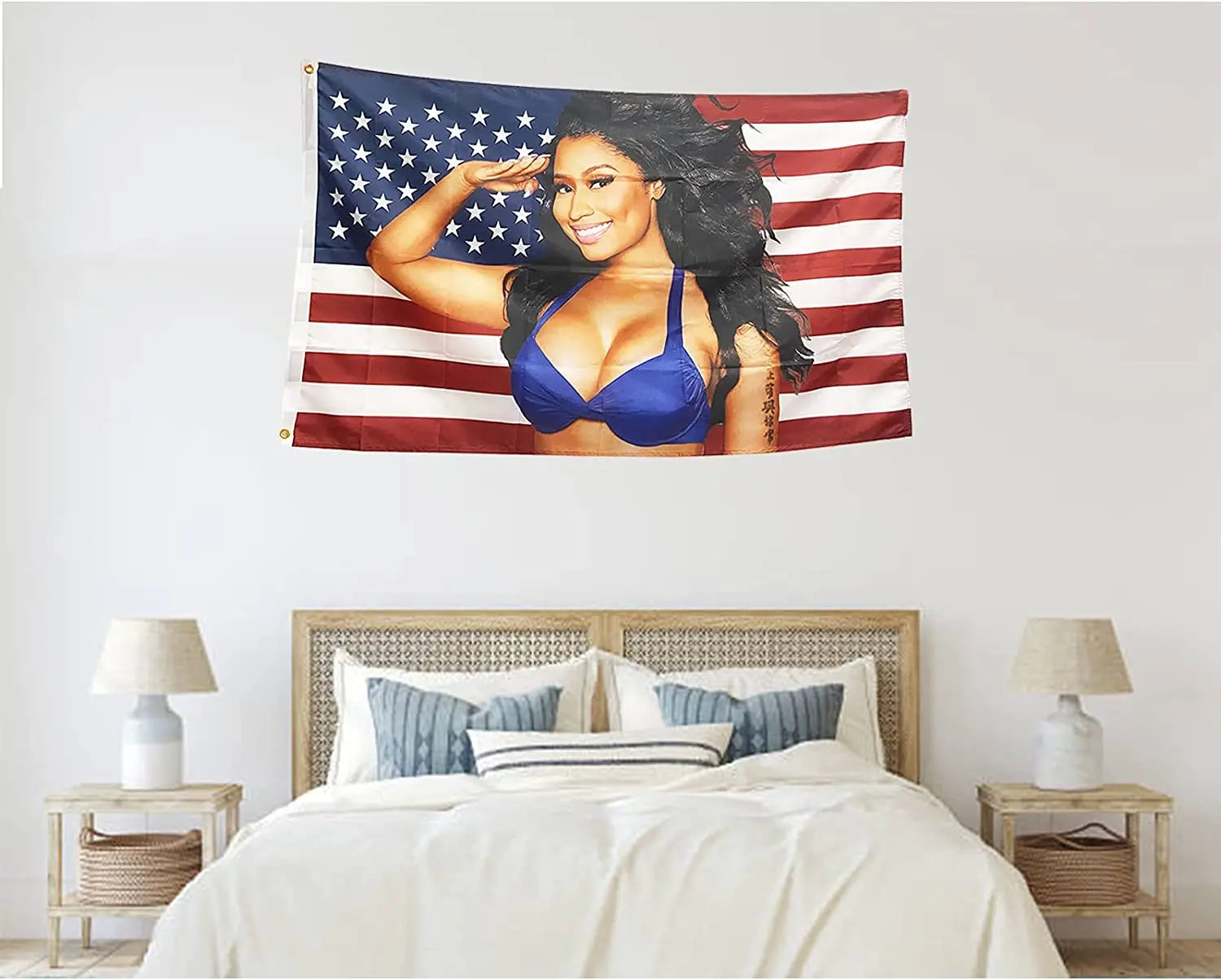 Nic-ki Min-aj Flag American Flags 4x6FT Barb Flag USA Niki Minage Tapestry Banner for Room, Bedroom, Car, Outside Fade-resistant USA TOP FLAGS,INC