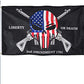 Liberty or Death 2nd Amendment Flag 3x5 Outdoor USA Punisher Skull Rifles 1789 Gun Flags Banner with Grommets