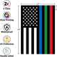 Pack of 2 Thin Blue Green and Red Line Garden Flag- American Blue Red Green Stripe All Lives Matter Police Firefighter Military Yard Flags Banner Law Enforcement Police Fireman Army Flag