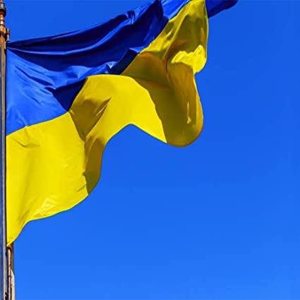 Pack of 10 Ukraine Flag 3x5 Outdoor - Ukrainian Flags National Polyester Double Stitched Vivid Color with 2 Brass Grommets (Ukrainian Flag 3x5)