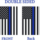 Pack of 10 Blue Line Garden American Flag - 12.5 x 18 Inch Double Sided Police Yard Flags for Honoring Law Enforcement Officers Fade-resistant
