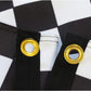 Checkered Black and White Racing Flag 12x18 Inches, Double Sided Heavy Duty Polyester with 2 Brass Grommets, Race Car Party Sport Events Flags